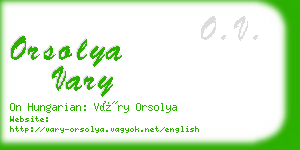 orsolya vary business card